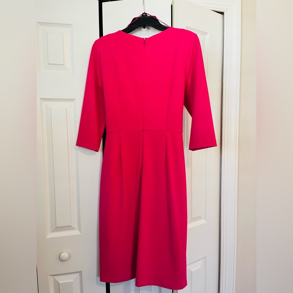 Adrianna Papell Hot Pink Dress with Bow Detail - Picture 2 of 6